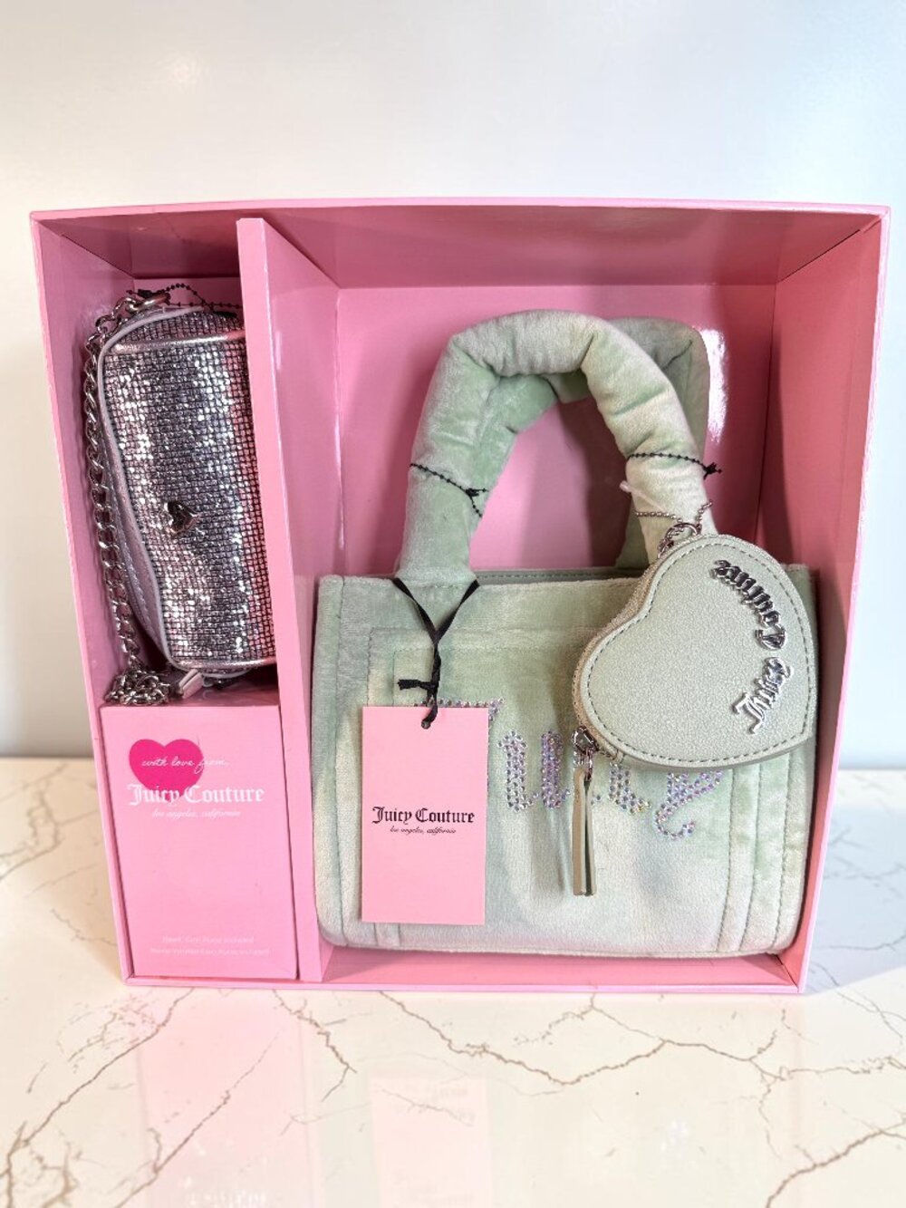 Juicy Couture “Big Spender” 3-Piece Sage Green Gift Set - New in Box